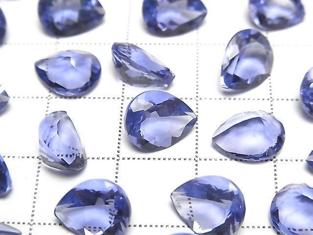 Hochwertiger Farbwechsel-Fluorit AAA Lose Steine Birnenform facettiert 10x8mm 1 Stück