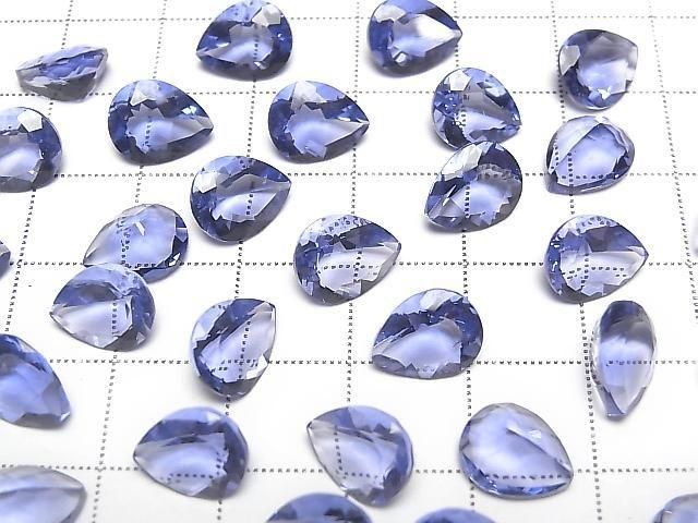 Hochwertiger Farbwechsel-Fluorit AAA Lose Steine Birnenform facettiert 10x8mm 1 Stück