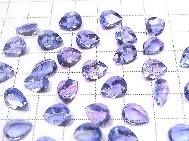 Hochwertiger Farbwechsel-Fluorit AAA Lose Steine Birnenform facettiert 10x8mm 1 Stück
