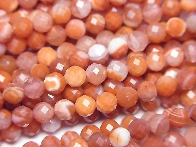 Hochwertig! Roter Achat (Südlicher Roter Achat) facettierte Runde 4mm 1 Strang Perlen (ca. 15 Zoll/36 cm)
