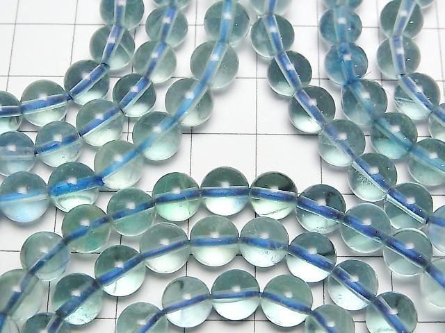 Blau-Grün Fluorit AAA Rund 7mm Armband