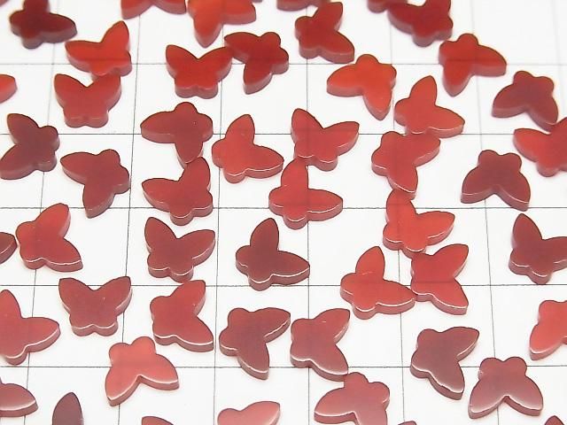 Roter Achat Schmetterling 8x6x2mm 2 Stück