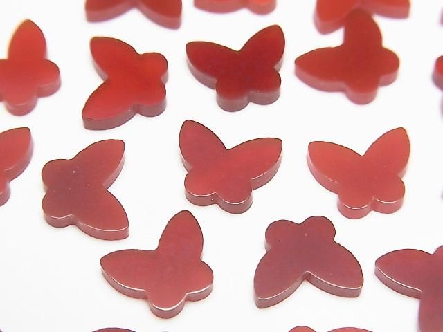 Roter Achat Schmetterling 10x8x2mm 2 Stück