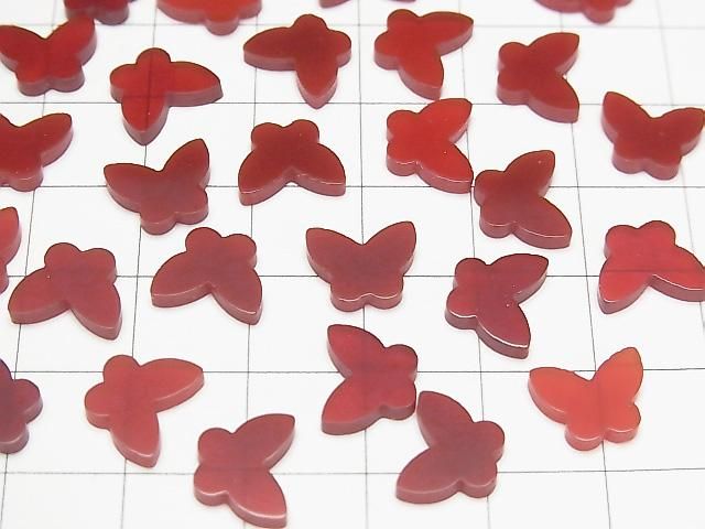 Roter Achat Schmetterling 10x8x2mm 2 Stück