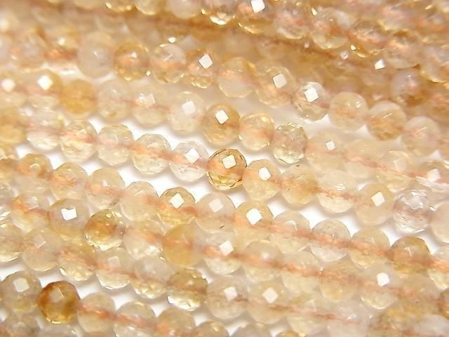High Quality! Bi-color Citrine AA+ Faceted Round 3mm 1strand beads (aprx.15inch/38cm)