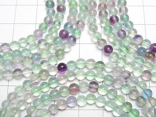Multicolor Fluorit AAA Rund 4mm Armband