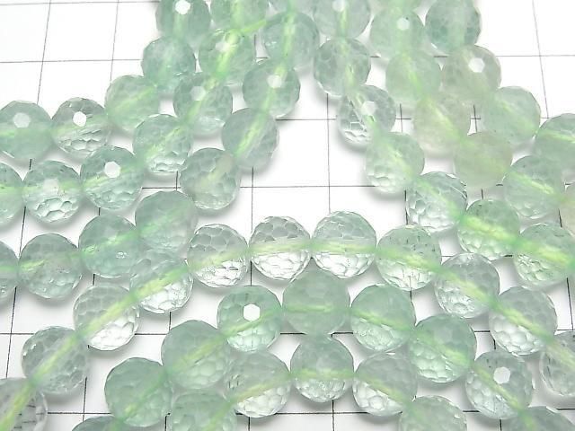 Hochwertig! Grüner Fluorit AAA-128 Facettierte Rund 8mm Armband