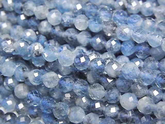 深藍海藍寶石 AA++ 切面圓珠 4mm 一串 (約 15 英寸/36 公分) 高品質!