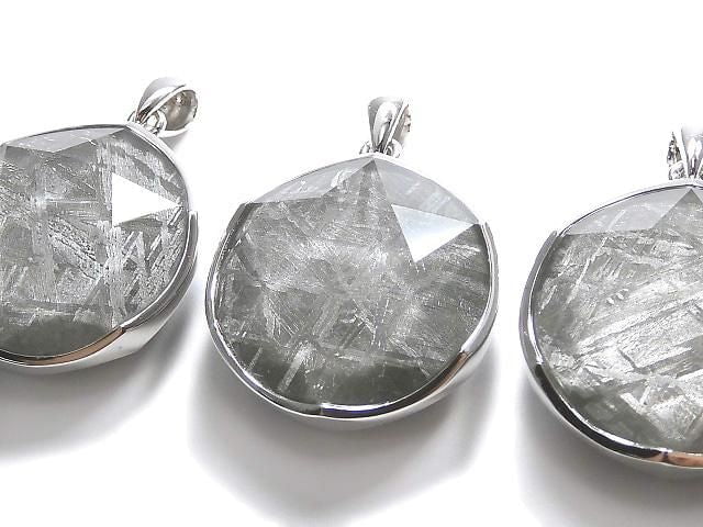 Meteorite (Gibeon) Pendant Both Side Finish 21.5mm Silver925 1pc