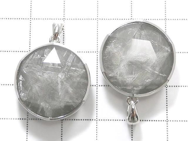 Meteorite (Gibeon) Pendant Both Side Finish 21.5mm Silver925 1pc