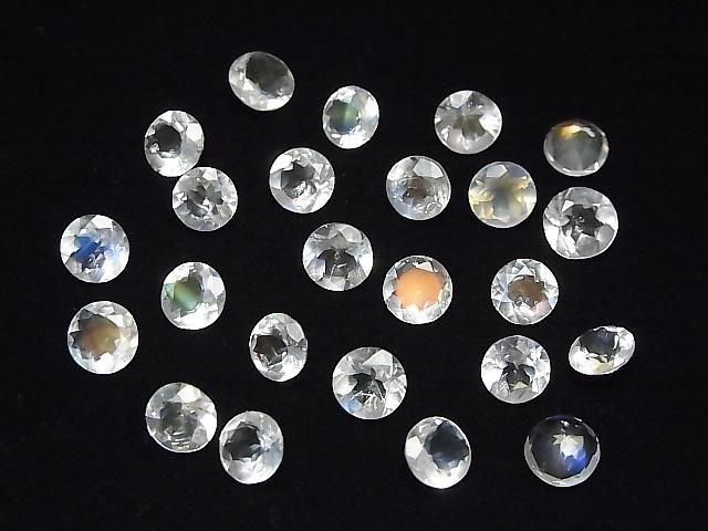 Hochwertiger Andesin Labradorit AAA- Lose Stein Rund Facettiert 6x6mm 1Stück