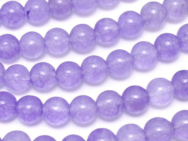 Purple Jade (Clear) Round 6mm 1strand beads (approx. 14 inches/35 cm)