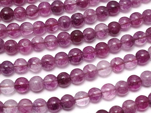 Red Purple Jade Round 4mm 1strand beads (approx. 14 inches/34 cm)