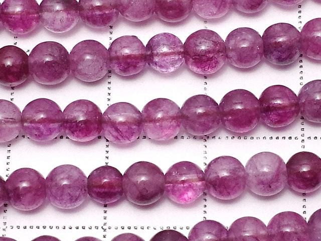 Red Purple Jade Round 4mm 1strand beads (approx. 14 inches/34 cm)