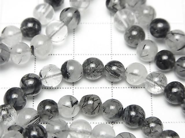Turmalin Quarz AA++ rund 6mm Armband