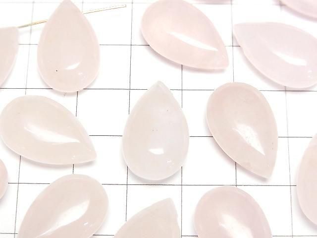 Rosenquarz AA++ Birnenform (glatt) 20x12mm 2 Stück