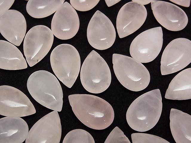 Rosenquarz AA++ Birnenform (glatt) 20x12mm 2 Stück