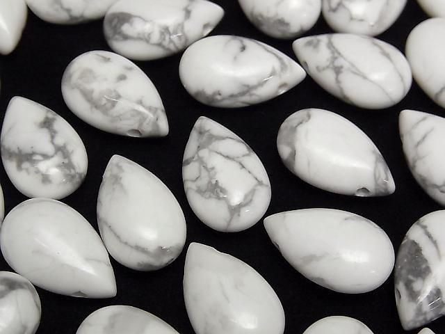 Howlite Magnesite Pear Shape (Smooth) 20x12mm 2pcs