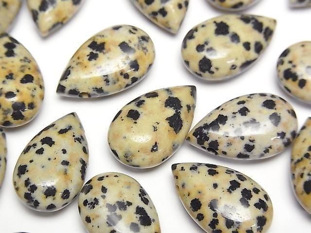 Dalmatian Jasper Pear shape (Smooth) 20x12mm 2pcs