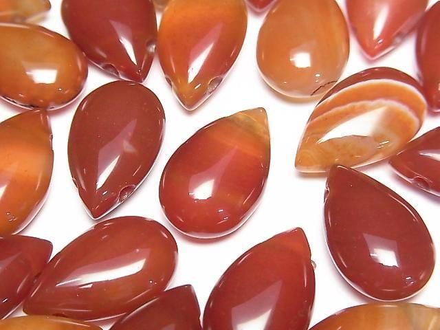 Karnelian Birnenform (glatt) 20x12mm 2 Stück