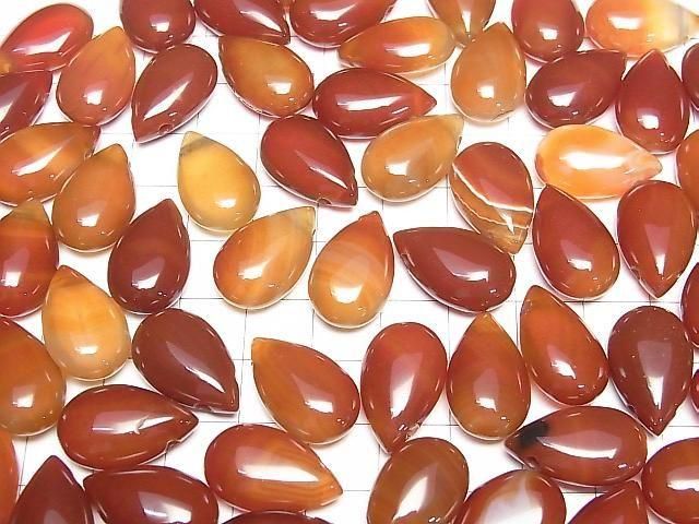 Karnelian Birnenform (glatt) 20x12mm 2 Stück