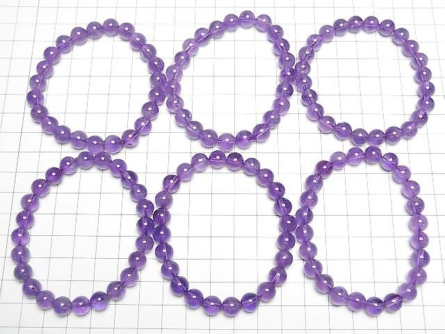 Hochwertiger Amethyst AAA- rund 8mm Armband