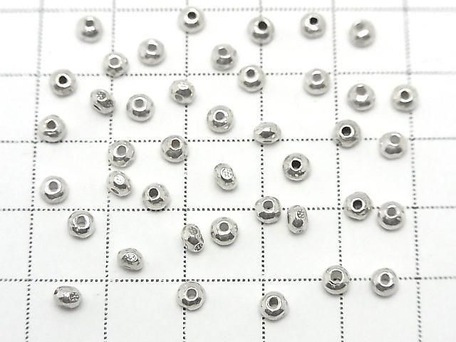 Karen Silver Flower Pattern Rondelle 3.5x3.5x2.5mm 4pcs