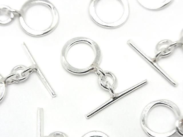 Silver 925 Toggle 12mm White Silver 1 pair