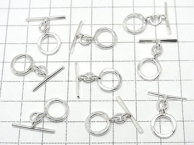 Silver 925 Toggle 12mm White Silver 1 pair