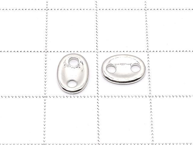 Silver925 Connectors 9x6.5x1mm Rhodium Plated 2pcs