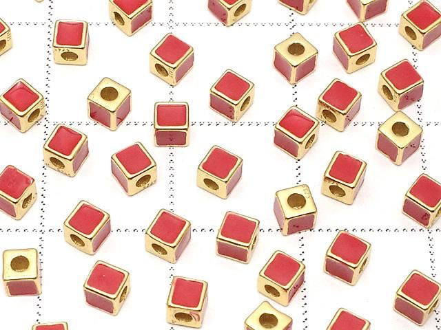 Silver925 Cube 3x3x3mm 18KGP 3pcs
