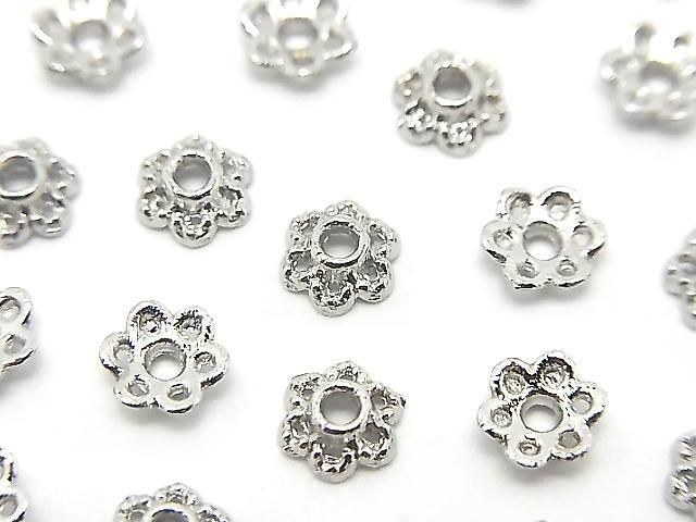 Metal Bead Caps 4x4x1.5mm Silver Color 10pcs