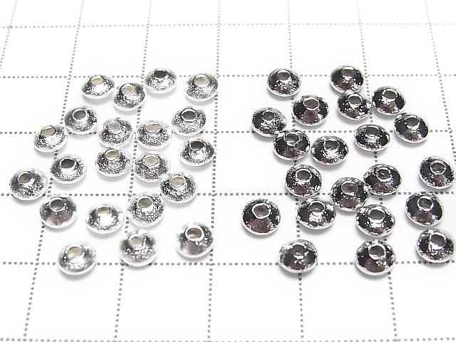 Metal parts Hairline finish Rondelle 4.5x4.5x2.5mm 20pcs