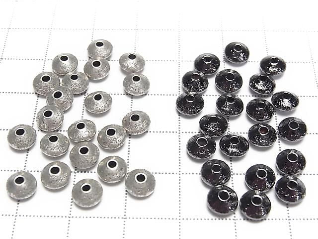Metal parts Hairline finish Rondelle 6x6x3.5mm 20pcs