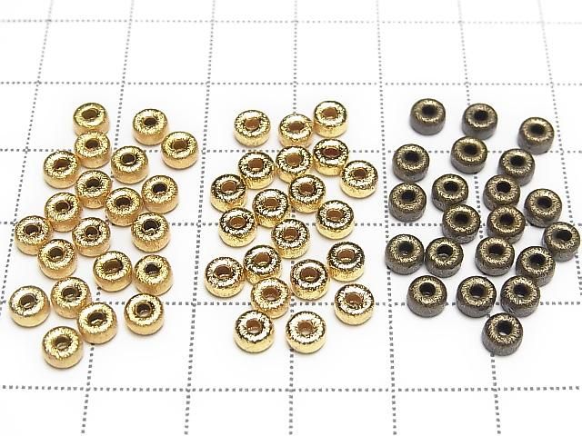 Metal parts Hairline finish Rondelle 4x4x2.5mm 20pcs