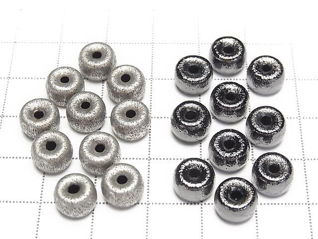 Metal parts Hairline finish Rondelle 8x8x5.5mm 10pcs