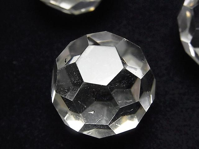 Crystal Quartz AA++ "Buckyball" Faceted Round 24mm 1pc