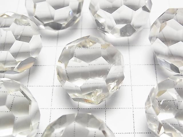 Crystal Quartz AA++ "Buckyball" Faceted Round 24mm 1pc