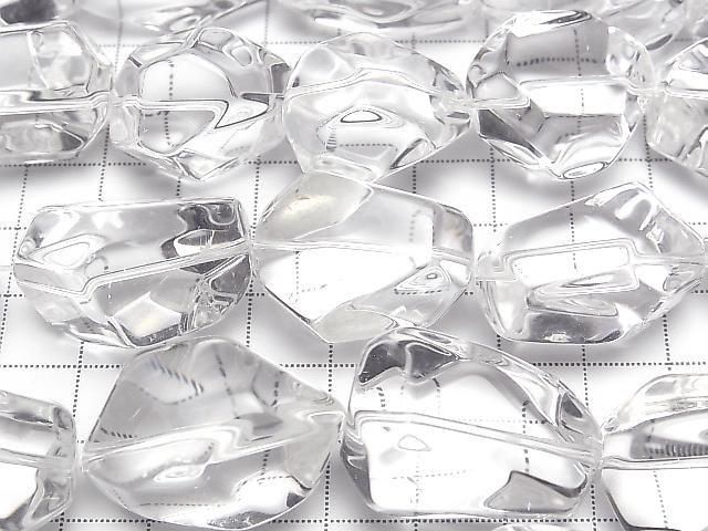 Quartz Cristal AAA - Pépites facettées, demi-fil ou 1 fil de perles (environ 13 pouces/32 cm)