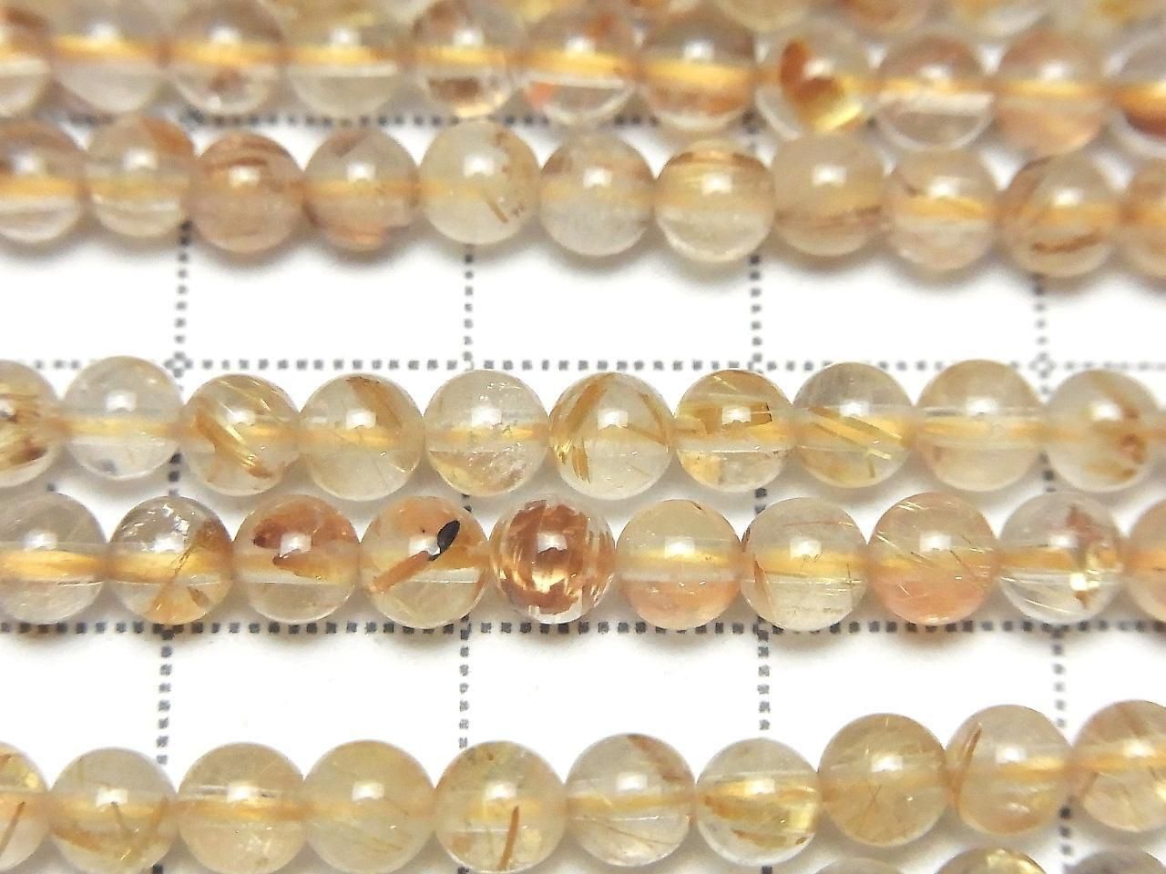 鈦晶 AAA- 圓形 4.5mm 1串珠子 (約15英吋/37公分)