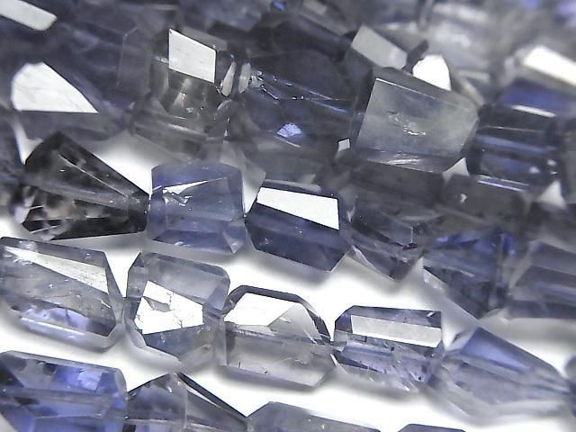 Iolite AAA- Faceted Nugget half or 1strand beads (approx. 7 inches/18 cm)