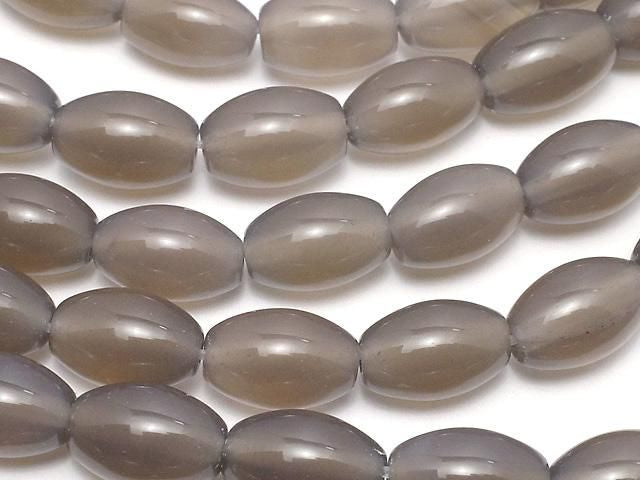 Gray Onyx AAA Rice 12x8x8mm 1strand beads (approx. 15 inches/37 cm)