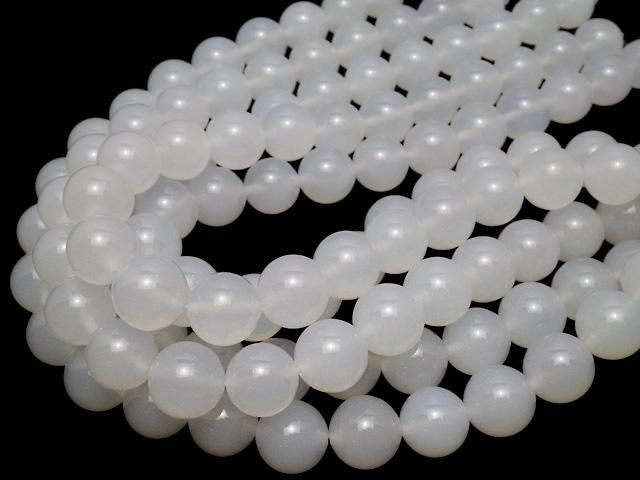 White Chalcedony AAA Round 16mm half or 1strand beads (approx. 15 inches/37 cm)