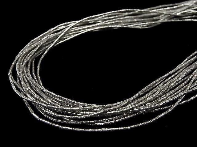 Karen Silver Fish Pattern Tube 4.5x1.2x1.2mm 1/4 or 1strand beads (approx. 27inch/68cm)