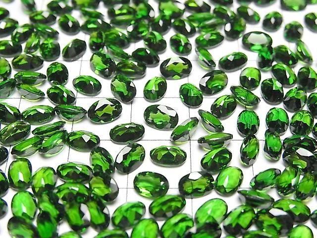 Diopside Chrome de haute qualité AAAA, pierre gemme ovale facettée 6x4mm, 2 pièces
