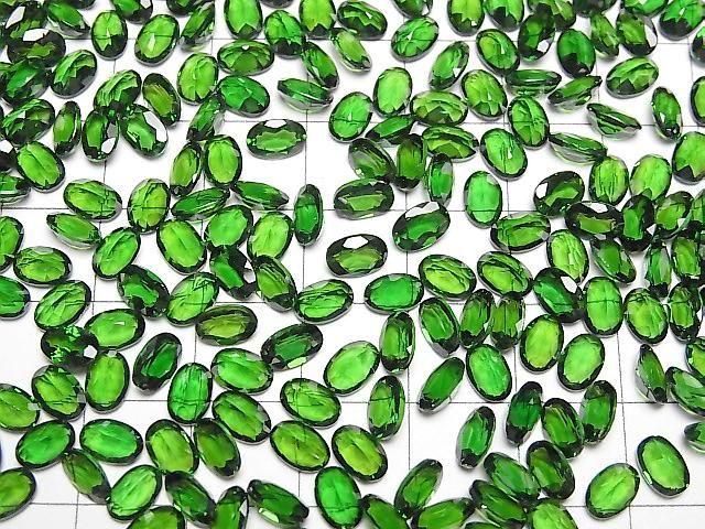 Diopside Chrome de haute qualité AAAA, pierre gemme ovale facettée 6x4mm, 2 pièces