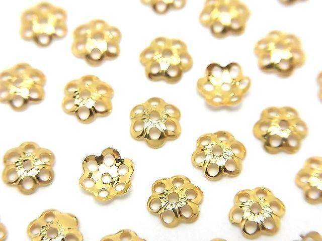 Metal Bead Caps 5x5x1.3mm Gold Color 10pcs