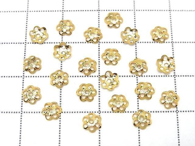 Metal Bead Caps 5x5x1.3mm Gold Color 10pcs