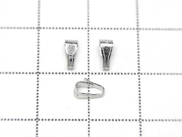 Silver925 Bail 6x2.5x3.5mm Rhodium Plated 2pcs
