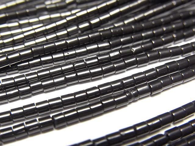 Onyx Rohr 2x2x2mm 1 Strang Perlen (ca. 15 Zoll/37 cm)